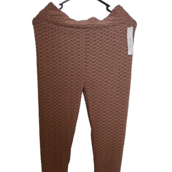 NWT Nel + Lo Viral Brown Textured Scrunch Butt Leggings High Waist - Picture 5 of 5